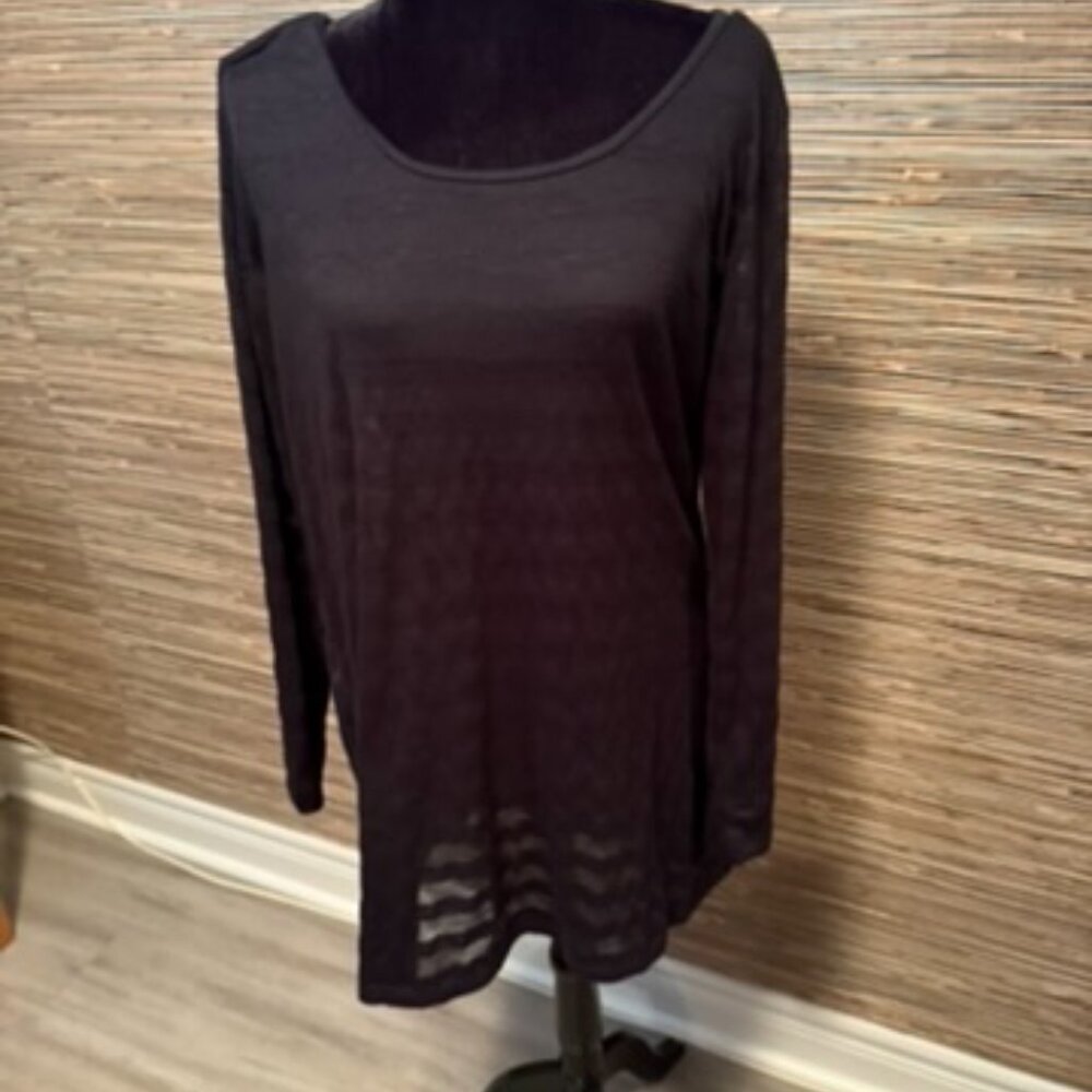 Bathing Suit Cover Black and Sheer